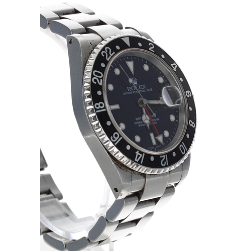 570 - Rolex Oyster Perpetual Date GMT-Master II stainless steel gentleman's wristwatch, reference no. 1671... 