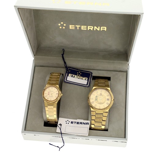 552 - Eterna Royal Quartz 18ct 'Sultanate of Oman' gentleman's wristwatch, reference no. 156 4244 68, cham... 