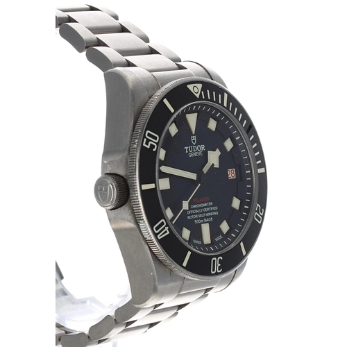 578 - Tudor Geneve Pelagos Chronometer LHD titanium and stainless steel diver's wristwatch, reference no. ... 