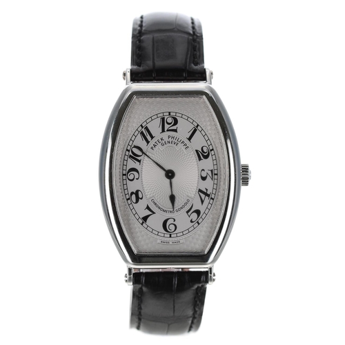 583 - Fine Patek Philippe Gondolo platinum gentleman's wristwatch, reference no. 5098P-001, movement no. 3... 