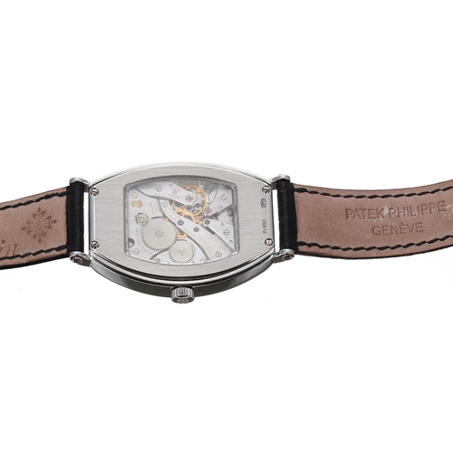 583 - Fine Patek Philippe Gondolo platinum gentleman's wristwatch, reference no. 5098P-001, movement no. 3... 