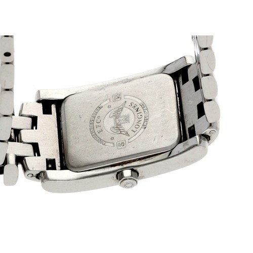 599 - Longines Dolce Vita rectangular mid-size stainless steel wristwatch, reference no. L5.502.4, serial ... 