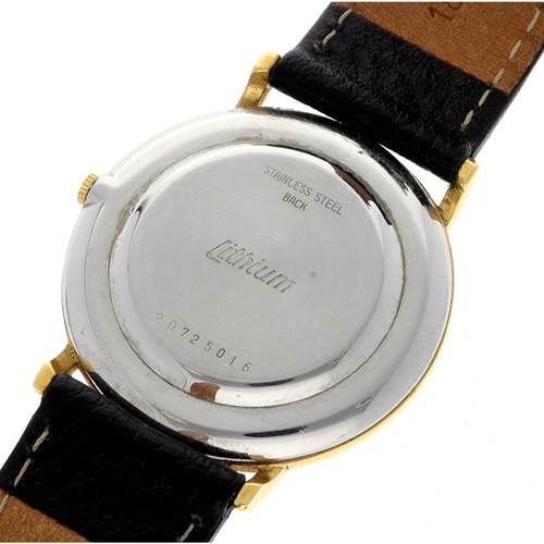 602 - Longines Li Quartz gold plated and stainless steel gentleman's wristwatch, case no. 20725xxx, circul... 