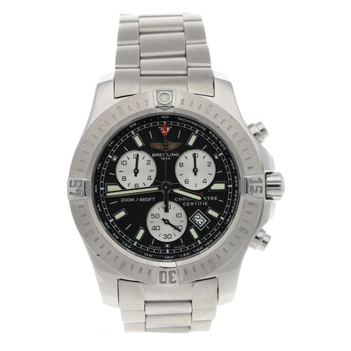 618 - Breitling Colt Chronograph II Chronometre stainless steel gentleman's wristwatch, reference no. A733... 