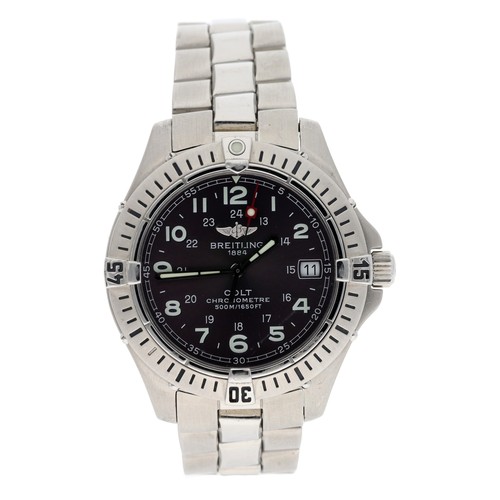 622 - Breitling Colt Quartz Chronometre stainless steel gentleman's wristwatch, reference no. A74350, seri... 