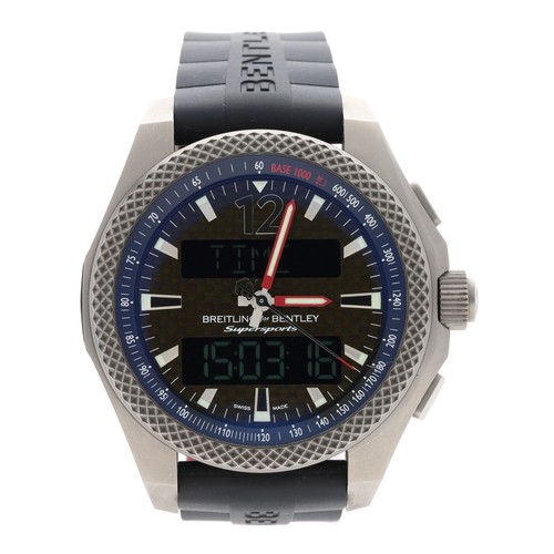 628 - Breitling for Bentley Supersports B55 'Connected' limited edition titanium gentleman's wristwatch, r... 