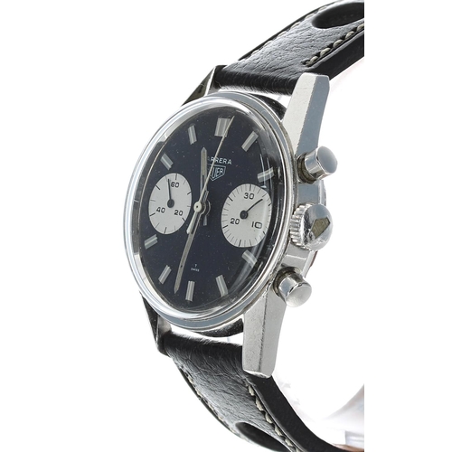 638 - Heuer Carrera 'Panda' Chronograph stainless steel gentleman's wristwatch, reference no. 7753, serial... 