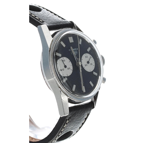 638 - Heuer Carrera 'Panda' Chronograph stainless steel gentleman's wristwatch, reference no. 7753, serial... 