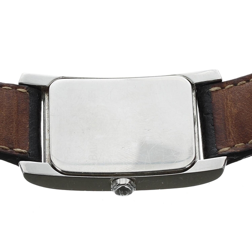 668 - Baume & Mercier Hampton stainless steel gentleman's wristwatch, reference no. MV045063, rectangu... 