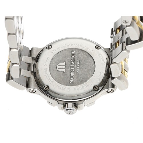 685 - Maurice Lacroix Calypso bicolour lady's wristwatch, reference no. CA1102, circular mother of pearl d... 