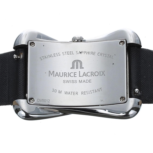 686 - Maurice Lacroix Divina stainless steel gentleman's wristwatch, reference no. DV5012, rectangular sil... 