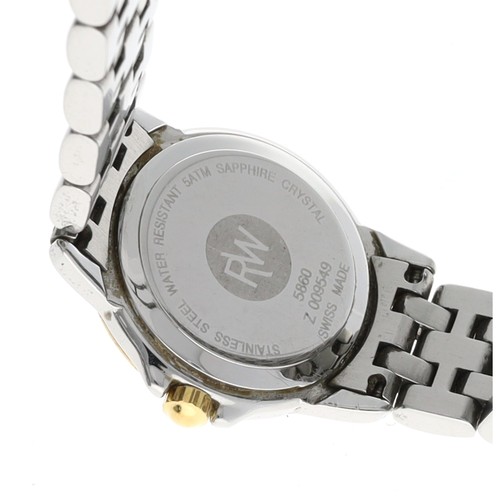 691 - Raymond Weil Geneve Tango bicolour lady's wristwatch, reference no. 5860, circular mother of pearl d... 