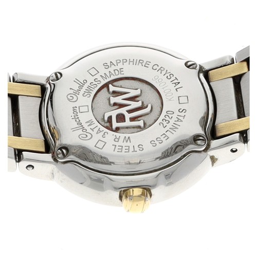 693 - Raymond Weil Geneve Othello bicolour lady's wristwatch, reference no. 2320, circular mother of pearl... 