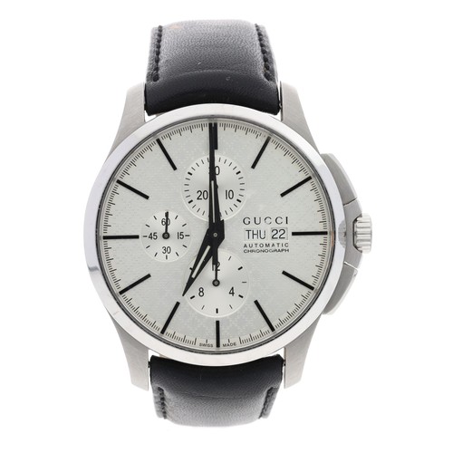 708 - Gucci G-Timeless Chronograph automatic stainless steel gentleman's wristwatch, reference no. 126.2, ... 