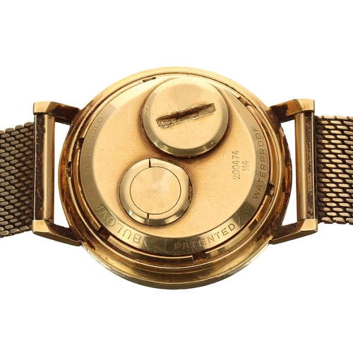 716 - Bulova Accutron 18ct gentleman's wristwatch, case no. 200474, circa 1964, circular silvered dial wit... 