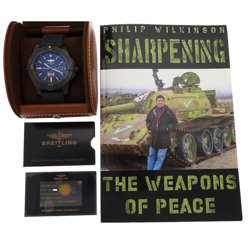 735 - Rare and Unique Breitling Avenger Blackbird 'Special Reconnaissance Unit' Limited Edition DLC titani... 