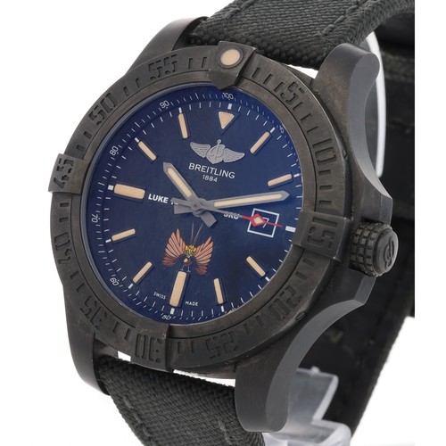 735 - Rare and Unique Breitling Avenger Blackbird 'Special Reconnaissance Unit' Limited Edition DLC titani... 