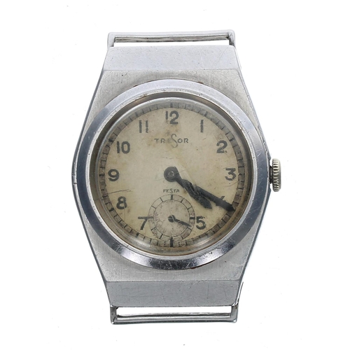 737 - Tresor Alpina Festa WWII period stainless steel mid-size fixed lug gentleman's wristwatch, circular ... 