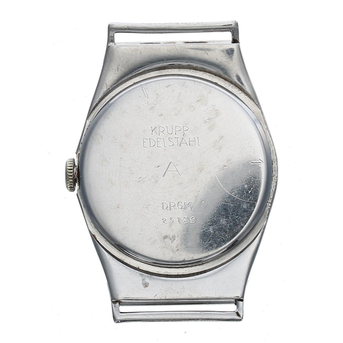 737 - Tresor Alpina Festa WWII period stainless steel mid-size fixed lug gentleman's wristwatch, circular ... 