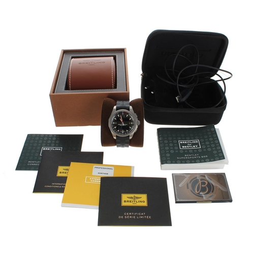 628 - Breitling for Bentley Supersports B55 'Connected' limited edition titanium gentleman's wristwatch, r... 