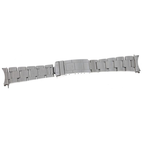 756 - Rolex - Oyster stainless steel gentleman's wristwatch bracelet with fliplock clasp, reference 93150,... 