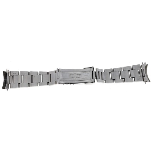 756 - Rolex - Oyster stainless steel gentleman's wristwatch bracelet with fliplock clasp, reference 93150,... 