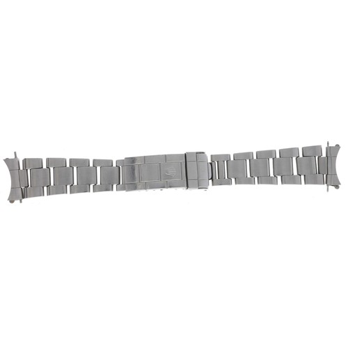 758 - Rolex - Oyster stainless steel gentleman's wristwatch bracelet with fliplock clasp, reference 93150,... 