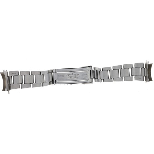 758 - Rolex - Oyster stainless steel gentleman's wristwatch bracelet with fliplock clasp, reference 93150,... 