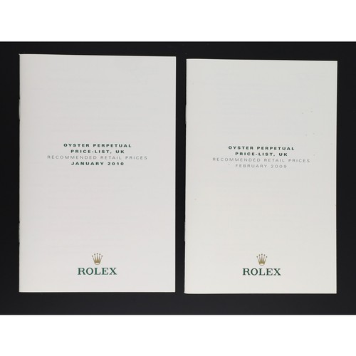 766 - Rolex - Two Rolex Oyster Perpetual catalogue booklets, circa 2008 and 2010; each with Rolex Oyster P... 