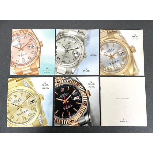 768 - Rolex - Selection of Rolex catalogues, circa 2000, 2001, 2002, 2003, 2004, 2006 (6)