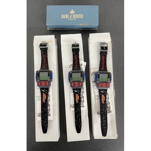 807 - Three Nintendo Nelsonic Starfox digital game watches (require batteries, possibly require servicing,... 