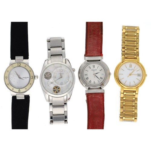 817 - Four assorted wristwatches to include Solvil Et Titus Panther, Fossil, Mauboussin, Christofle (4)... 