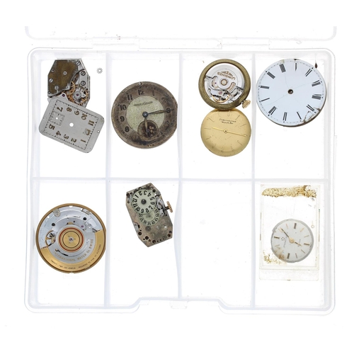 824 - Selection of wristwatch movements to include Jaeger-LeCoultre, International Watch Co., Eterna-Matic... 