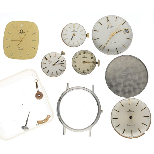 828 - Omega - Quantity of Omega wristwatch movements to include cal. 620, 613, 243, 1417, 601... 