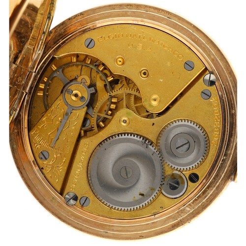 867 - Elgin National Watch Co. gold plated lever hunter pocket watch, circa 1923, serial no. 26832802, sig... 