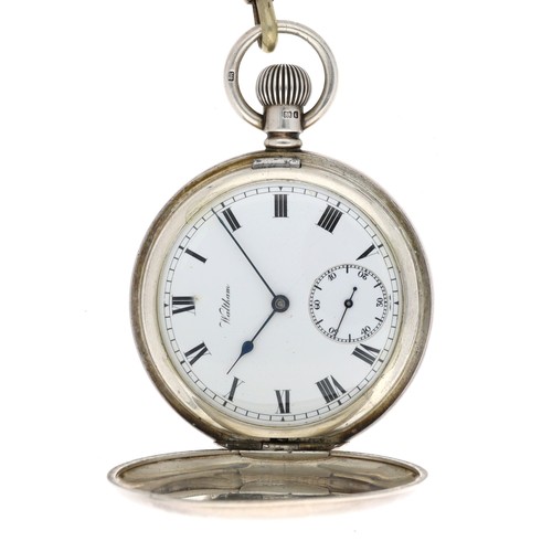 868 - American Waltham silver lever hunter pocket watch, circa 1906, serial no. 15254404, signed movement ... 