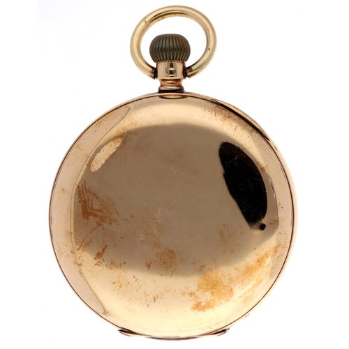 869 - American Waltham 9ct lever hunter pocket watch, circa 1919, serial no. 22831272, signed movement wit... 