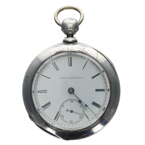 872 - Elgin Watch Co. lever pocket watch, serial no. 9242xx, circa 1882, signed Roman numeral dial with an... 