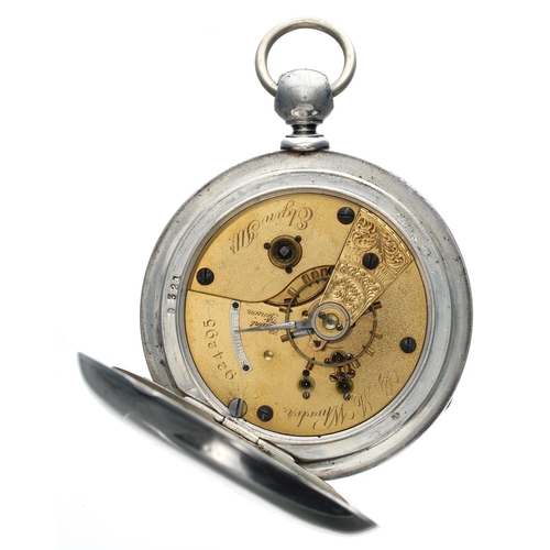 872 - Elgin Watch Co. lever pocket watch, serial no. 9242xx, circa 1882, signed Roman numeral dial with an... 