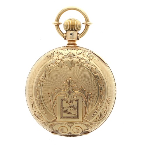 873 - Good American Waltham 'Riverside' 18ct lever set hunter pocket watch, serial no. 1093218, circa 1877... 