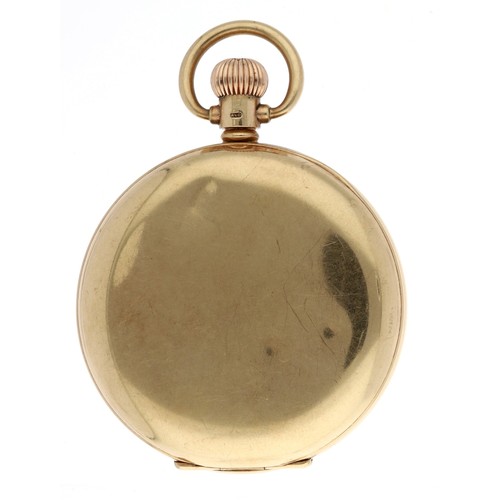 911 - Swiss 9ct lever hunter pocket watch, Birmingham 1934, 15 jewel 3 adjs. movement with compensated bal... 