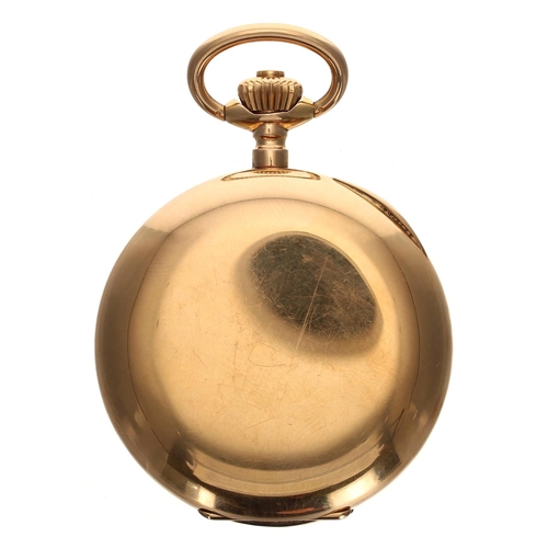 925 - Invicta 18ct 'Chronometre' lever set hunter pocket watch, gilt three quarter plate movement inscribe... 