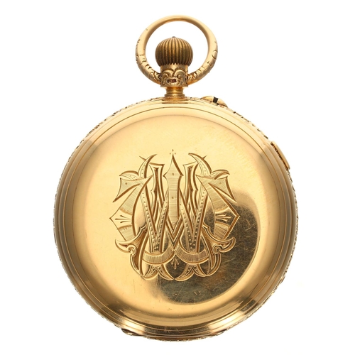 930 - Thomas Russell, Liverpool - good 18ct centre second hunter pocket watch, Chester 1900, three quarter... 