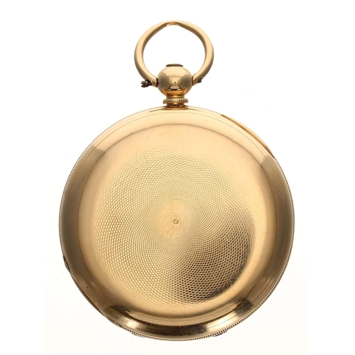 915 - Joseph Penlington, Liverpool - 18ct centre second hunter pocket watch, Chester 1858, signed key wind... 