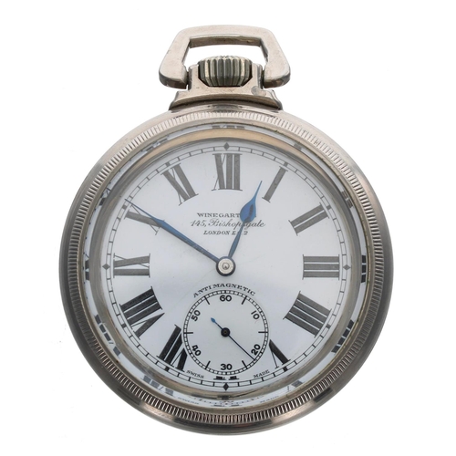 Winegarten s Railway Regulator chrome cased lever pocket watch Swiss cal. 534 15 jewel movement sig