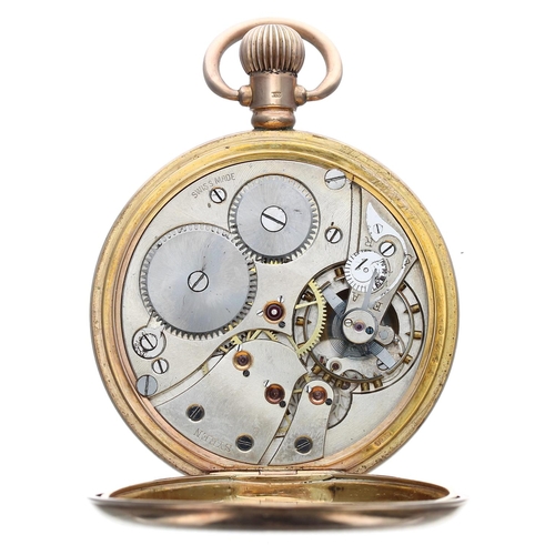 891 - Syren Swiss 9ct lever pocket watch, Birmingham 1923, Roman numeral dial with outer minute track, sub... 