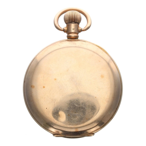 891 - Syren Swiss 9ct lever pocket watch, Birmingham 1923, Roman numeral dial with outer minute track, sub... 