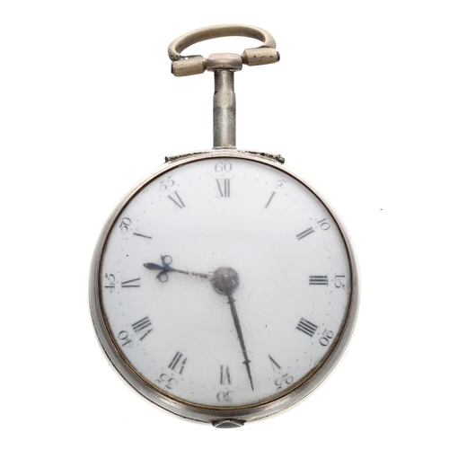 892 - Cr. Pennington, Kendal - George III silver verge pair cased pocket watch, London 1788, signed fusee ... 