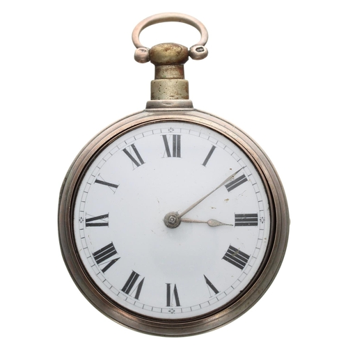 893 - Thosmas Russell, Lancaster - William IV silver 'Patent' rack lever pair cased pocket watch, Chester ... 