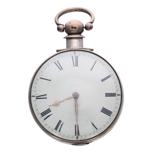 904 - D. Maston, London - 19th century silver verge pair cased pocket watch, London 1831, signed fusee mov... 